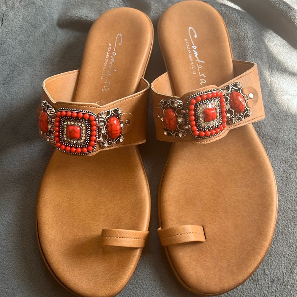 WOMEN’S SZ 10 SHOES SANDALS  CONTESA MADE IN ITALY NIB